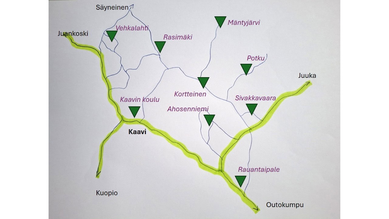 sijaintikartta – Kaavin kunta