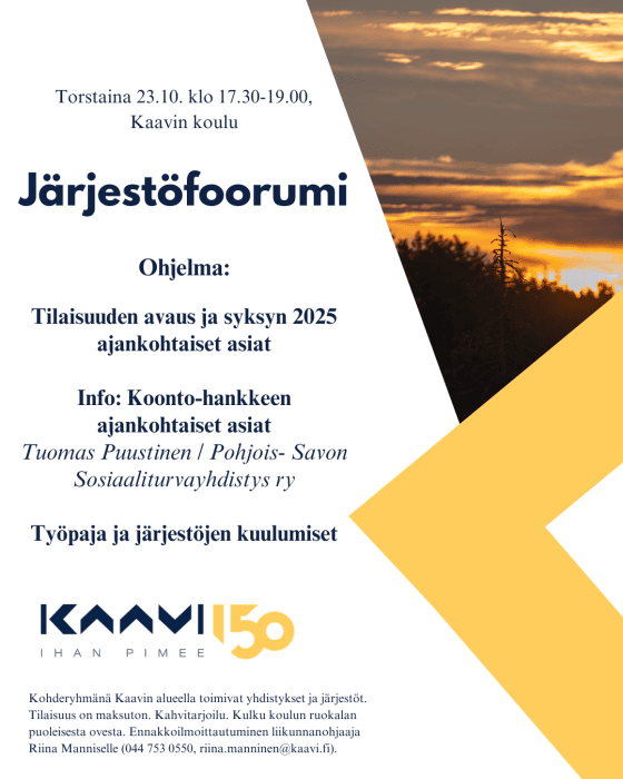 jarjestofoorumi syksy 2025 5 – Kaavin kunta