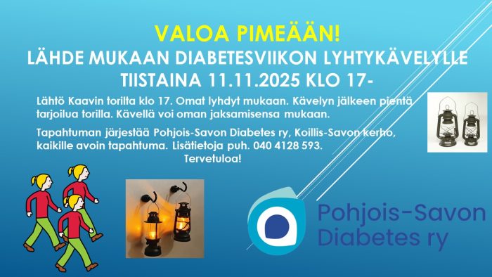 kuvituskuva, jossa ihmisiä kävelemässä ja lyhtyjä.