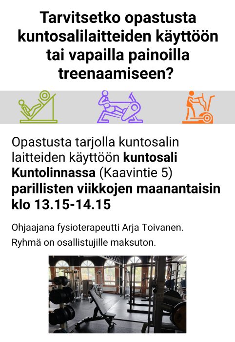 Kuntosalilaitteita