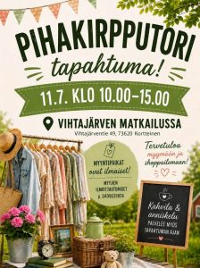 kuvituskuva pihakirpputoritapahtumasta